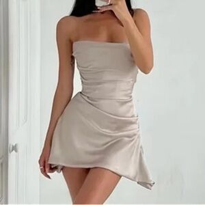 Satin Strapless Dress